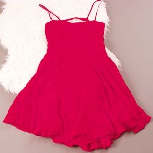 Silence and Noise red backless hi lo dress